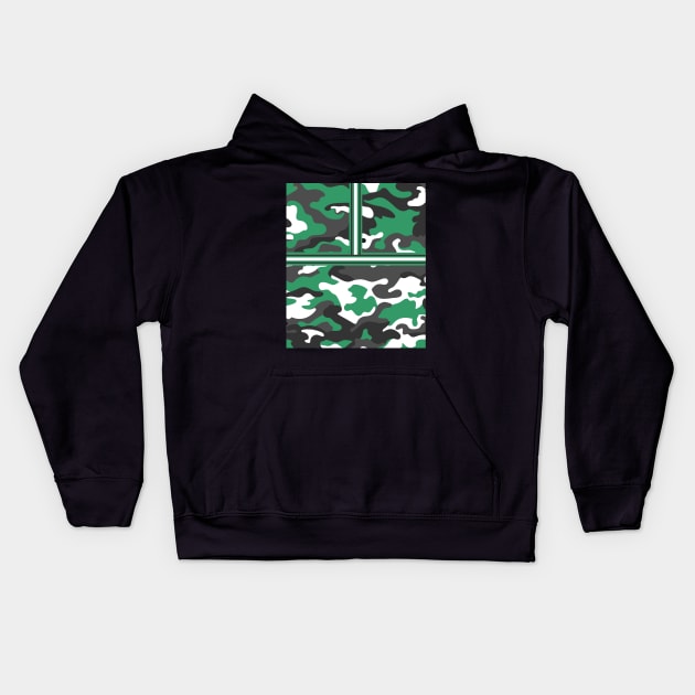 Match Point - Camouflage Tennis Kids Hoodie by GR8DZINE